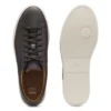 Low-top trainers with woven and grained effects