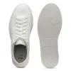 Low-top trainers with woven and grained effects