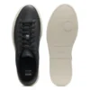 Low-top trainers with woven and grained effects
