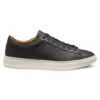 Low-top trainers with woven and grained effects