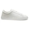 Low-top trainers with woven and grained effects