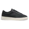 Low-top trainers with woven and grained effects