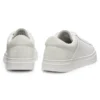 Low-top trainers with woven and grained effects