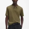 Luxury cotton polo shirt with contrast trim