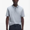 Luxury cotton polo shirt with contrast trim