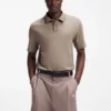 Luxury cotton polo shirt with contrast trim