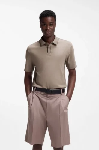Luxury cotton polo shirt with contrast trim