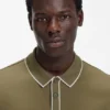 Luxury cotton polo shirt with contrast trim