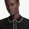 Luxury cotton polo shirt with contrast trim