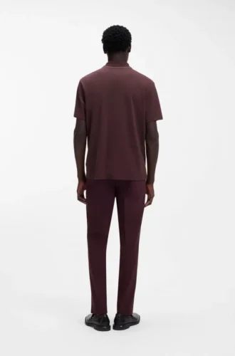 Luxury cotton polo shirt with contrast trim