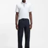 Luxury cotton polo shirt with contrast trim