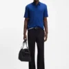 Luxury cotton polo shirt with contrast trim