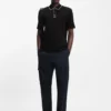 Luxury cotton polo shirt with contrast trim