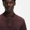 Luxury cotton polo shirt with contrast trim