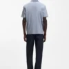 Luxury cotton polo shirt with contrast trim