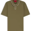 Luxury cotton polo shirt with contrast trim