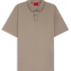Luxury cotton polo shirt with contrast trim