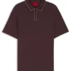 Luxury cotton polo shirt with contrast trim