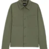Machine-washable relaxed-fit overshirt in stretch fabric