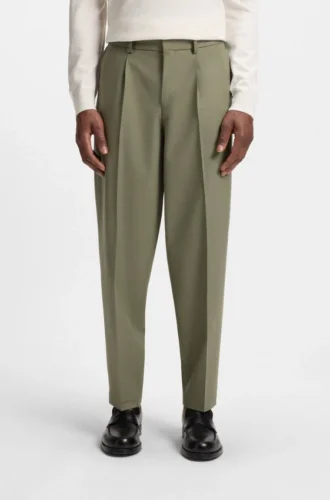 Machine-washable relaxed-fit trousers in stretch fabric
