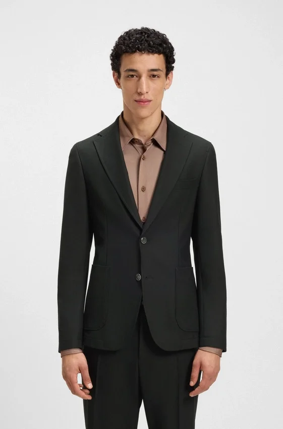 Machine-washable slim-fit jacket in stretch fabric Machine-washable slim-fit jacket in stretch fabric
