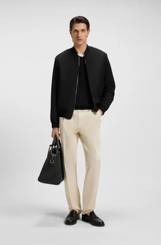Machine-washable slim-fit jacket in stretch fabric Machine-washable slim-fit jacket in stretch fabric