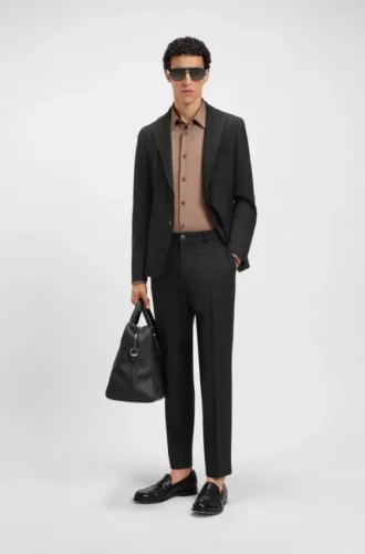 Machine-washable slim-fit jacket in stretch fabric