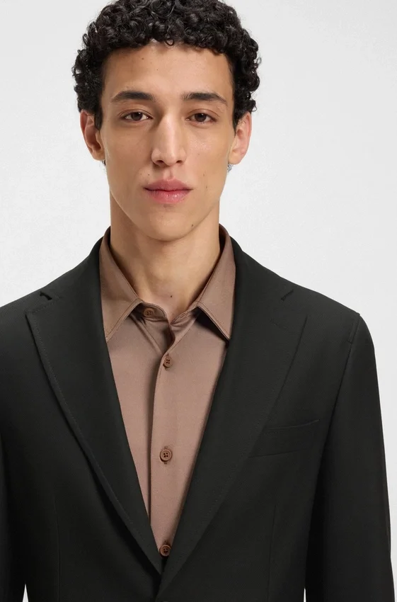 Machine-washable slim-fit jacket in stretch fabric Machine-washable slim-fit jacket in stretch fabric