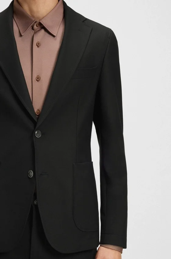 Machine-washable slim-fit jacket in stretch fabric Machine-washable slim-fit jacket in stretch fabric
