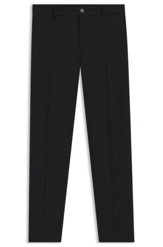 Machine-washable tapered-fit trousers in stretch fabric