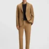 Machine-washable tapered-fit trousers in stretch fabric Machine-washable tapered-fit trousers in stretch fabric
