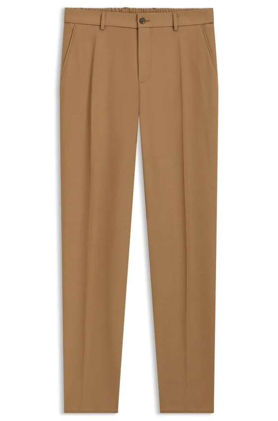 Machine-washable tapered-fit trousers in stretch fabric Machine-washable tapered-fit trousers in stretch fabric