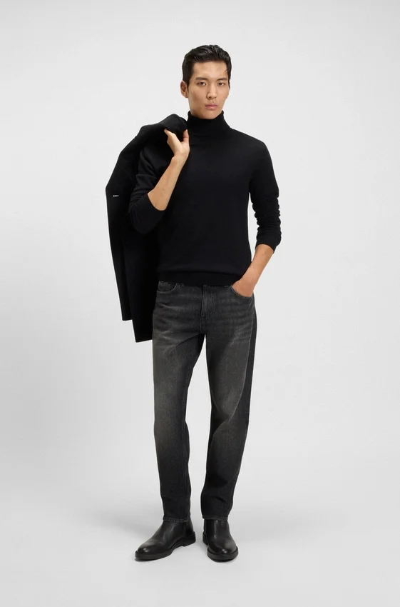 Maine black regular-fit jeans in mechanical-stretch denim Maine black regular-fit jeans in mechanical-stretch denim