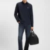 Maine blue regular-fit jeans in knitted denim Maine blue regular-fit jeans in knitted denim