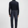 Maine blue regular-fit jeans in knitted denim Maine blue regular-fit jeans in knitted denim