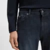 Maine blue regular-fit jeans in knitted denim Maine blue regular-fit jeans in knitted denim