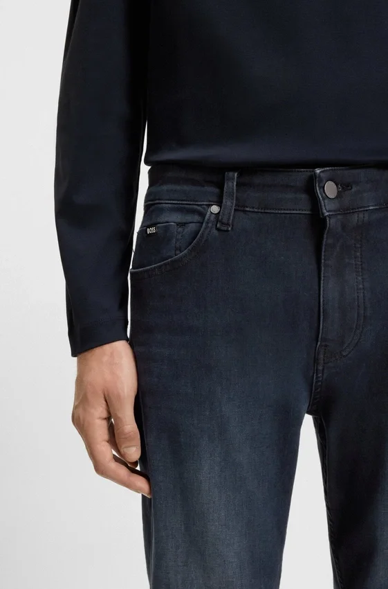 Maine blue regular-fit jeans in knitted denim Maine blue regular-fit jeans in knitted denim