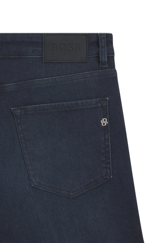 Maine blue regular-fit jeans in knitted denim Maine blue regular-fit jeans in knitted denim