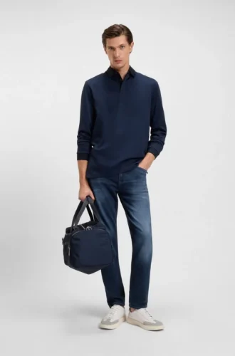 Maine blue regular-fit jeans in soft-touch denim