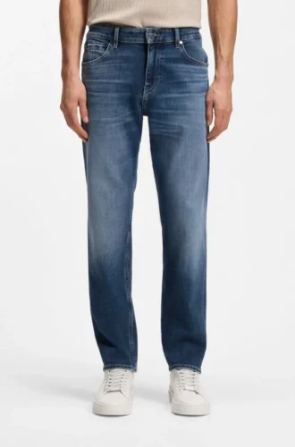 Maine regular-fit jeans in blue soft-touch denim