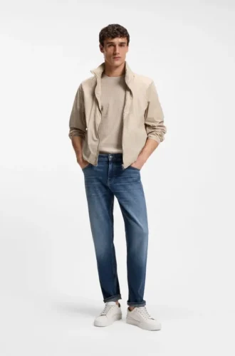 Maine regular-fit jeans in blue soft-touch denim