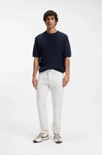 Maine regular-fit jeans in white soft-motion denim