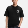Marine-artwork T-shirt in cotton jersey