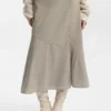 Melange A-line skirt in virgin wool