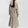 Melange A-line skirt in virgin wool