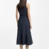Melange A-line skirt in virgin wool