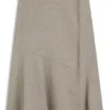Melange A-line skirt in virgin wool