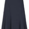 Melange A-line skirt in virgin wool