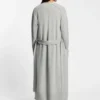 Melange-cashmere cardigan with belt