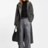 Melange coat in a wool blend